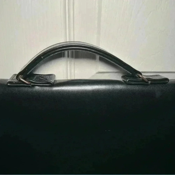 Amiet Swiss Black Leather Portfolio File / Document Bag - Picture 5 of 16